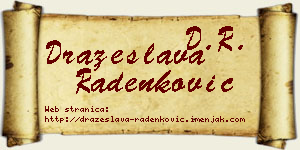 Dražeslava Radenković vizit kartica
